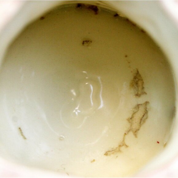 VTG 70 Hazel Cousins Pink Cream White Ceramic Pitcher Multicolor Cherub Vineyard - Picture 11 of 11